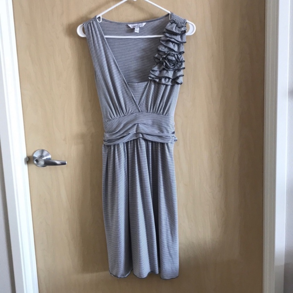 SPEEKLESS | Dress with grey and white stripes